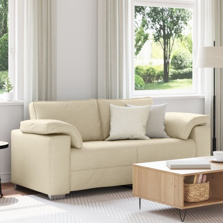 Sofá Loveseat Crema 140 cm Tela by , Sofas - Ref: Foro24-4105234, Price: 231,87 €, Discount: %