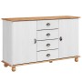 Aparador 'ASKIM'Blanco 133.5x40x79 cm Madera Sólida de Pino | Foro24.es | Tu tienda online para hogar, jardín y más Foro24.es