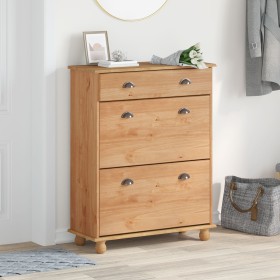 Cabinet de Zapatos "ASKIM" 85x35x108 cm de Madera Sólida de Pino by , Shoe racks and shoe organizers - Ref: Foro24-4105436, P...