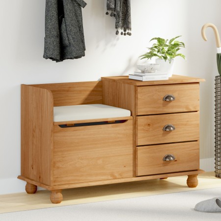 Banco de Almacenamiento para Entrada "ASKIM" Marrón 100x39x62 cm Madera Sólida Pino | Foro24.es | Tu tienda online para hogar, jardín y más Foro24.es