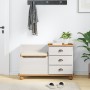 Banco de Almacenamiento para Entrada ASKIM Blanco 100x39x62 cm Madera Sólida de Pino | Foro24.es | Tu tienda online para hogar, jardín y más Foro24.es