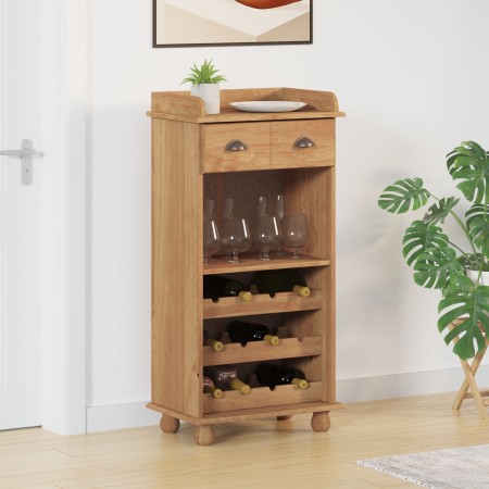 Mueble para Vino ASKIM con 12 Soportes para Botellas Madera Sólida Color Miel | Foro24.es | Tu tienda online para hogar, jardín y más Foro24.es