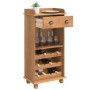 Mueble para Vino ASKIM con 12 Soportes para Botellas Madera Sólida Color Miel | Foro24.es | Tu tienda online para hogar, jardín y más Foro24.es