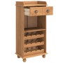 Mueble para Vino ASKIM con 12 Soportes para Botellas Madera Sólida Color Miel | Foro24.es | Tu tienda online para hogar, jardín y más Foro24.es