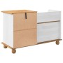 Banco de Almacenamiento para Entrada ASKIM Blanco 100x39x62 cm Madera Sólida de Pino | Foro24.es | Tu tienda online para hogar, jardín y más Foro24.es