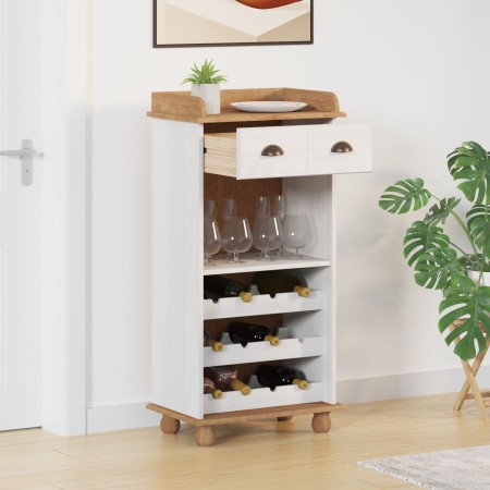 Cabinet de Vino "ASKIM" con 12 Soportes para Botellas de Madera Sólida Blanca de Pino | Foro24.es | Tu tienda online para hogar, jardín y más Foro24.es