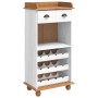 Cabinet de Vino "ASKIM" con 12 Soportes para Botellas de Madera Sólida Blanca de Pino | Foro24.es | Tu tienda online para hogar, jardín y más Foro24.es