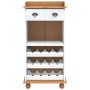 Cabinet de Vino "ASKIM" con 12 Soportes para Botellas de Madera Sólida Blanca de Pino | Foro24.es | Tu tienda online para hogar, jardín y más Foro24.es