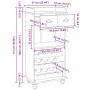 Cabinet de Vino "ASKIM" con 12 Soportes para Botellas de Madera Sólida Blanca de Pino | Foro24.es | Tu tienda online para hogar, jardín y más Foro24.es