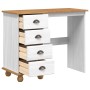 Escritorio "ASKIM" con cajones Blanco 95x40x75 cm Madera sólida Pino | Foro24.es | Tu tienda online para hogar, jardín y más Foro24.es
