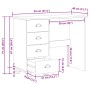 Escritorio "ASKIM" con cajones Blanco 95x40x75 cm Madera sólida Pino | Foro24.es | Tu tienda online para hogar, jardín y más Foro24.es