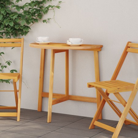 Mesa de Jardín Plegable Media Redonda 78x46x75 cm Madera Sólida de Acacia by , Garden tables - Ref: Foro24-4105493, Price: 67...