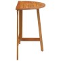 Mesa de Jardín Plegable Media Redonda 78x46x75 cm Madera Sólida