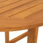 Mesa de Jardín Plegable Media Redonda 78x46x75 cm Madera Sólida