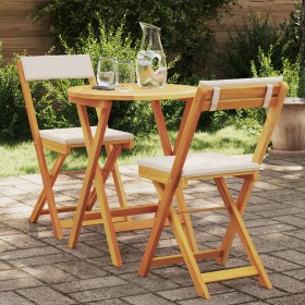Set de Bistro Plegable de 3 Piezas con Cojines de
