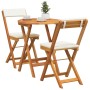 Set de Bistro Plegable de 3 Piezas con Cojines de Madera Maciza de Acacia | Foro24.es | Tu tienda online para hogar, jardín y más Foro24.es