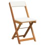 Set de Bistro Plegable de 3 Piezas con Cojines de Madera Maciza de Acacia | Foro24.es | Tu tienda online para hogar, jardín y más Foro24.es