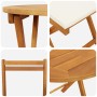 Set de Bistro Plegable de 3 Piezas con Cojines de Madera Maciza de Acacia | Foro24.es | Tu tienda online para hogar, jardín y más Foro24.es