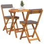 Juego de Bistro Plegable de 3 Piezas con Cojines de Madera Maciza de Acacia | Foro24.es | Tu tienda online para hogar, jardín y más Foro24.es