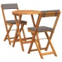 Juego de Bistro Plegable de 3 Piezas con Cojines de Madera Maciza de Acacia | Foro24.es | Tu tienda online para hogar, jardín y más Foro24.es