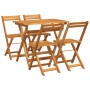 Conjunto Bistro Plegable de 5 Piezas de Madera Sólida de Acacia | Foro24.es | Tu tienda online para hogar, jardín y más Foro24.es