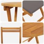 Juego de Bistro Plegable de 3 Piezas con Cojines de Madera Maciza de Acacia | Foro24.es | Tu tienda online para hogar, jardín y más Foro24.es