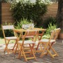 Juego de Bistro Plegable de 5 Piezas con Cojines de Madera Sólida de Acacia | Foro24.es | Tu tienda online para hogar, jardín y más Foro24.es