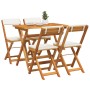 Juego de Bistro Plegable de 5 Piezas con Cojines de Madera Sólida de Acacia | Foro24.es | Tu tienda online para hogar, jardín y más Foro24.es