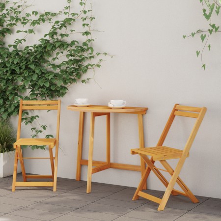 Juego de Bistro Plegable de 3 Piezas de Madera Sólida de Acacia | Foro24.es | Tu tienda online para hogar, jardín y más Foro24.es