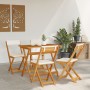 Juego de Bistro Plegable de 5 Piezas con Cojines de Madera Sólida de Acacia | Foro24.es | Tu tienda online para hogar, jardín y más Foro24.es
