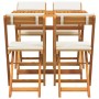 Juego de Bistro Plegable de 5 Piezas con Cojines de Madera Sólida de Acacia | Foro24.es | Tu tienda online para hogar, jardín y más Foro24.es