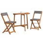 Juego de bistró plegable de 3 piezas con cojines de madera sólida de Acacia by , Garden sets - Ref: Foro24-4105508, Price: 12...