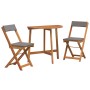 Juego de bistró plegable de 3 piezas con cojines de madera sólida de Acacia by , Garden sets - Ref: Foro24-4105508, Price: 12...