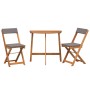 Juego de bistró plegable de 3 piezas con cojines de madera sólida de Acacia by , Garden sets - Ref: Foro24-4105508, Price: 12...
