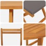 Juego de bistró plegable de 3 piezas con cojines de madera sólida de Acacia by , Garden sets - Ref: Foro24-4105508, Price: 12...
