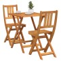Bistro Plegable de 3 Piezas Madera Maciza Acacia | Foro24.es | Tu tienda online para hogar, jardín y más Foro24.es