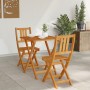 Bistro Plegable de 3 Piezas Madera Maciza Acacia | Foro24.es | Tu tienda online para hogar, jardín y más Foro24.es