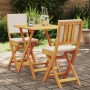 Juego de Bistro Plegable de 3 Piezas con Cojines de Madera Sólida de Acacia | Foro24.es | Tu tienda online para hogar, jardín y más Foro24.es