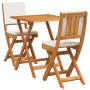 Juego de Bistro Plegable de 3 Piezas con Cojines de Madera Sólida de Acacia | Foro24.es | Tu tienda online para hogar, jardín y más Foro24.es