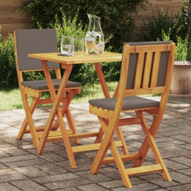 Set Bistro Plegable de 3 Piezas con Cojines