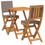 Set Bistro Plegable de 3 Piezas con Cojines, Madera Maciza de Acacia | Foro24.es | Tu tienda online para hogar, jardín y más Foro24.es