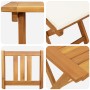Juego de Bistro Plegable de 3 Piezas con Cojines de Madera Sólida de Acacia | Foro24.es | Tu tienda online para hogar, jardín y más Foro24.es
