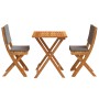 Set Bistro Plegable de 3 Piezas con Cojines, Madera Maciza de Acacia | Foro24.es | Tu tienda online para hogar, jardín y más Foro24.es