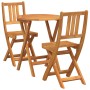 Juego de bistró plegable de 3 piezas de madera maciza de Acacia | Foro24.es | Tu tienda online para hogar, jardín y más Foro24.es