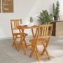 Juego de bistró plegable de 3 piezas de madera maciza de Acacia | Foro24.es | Tu tienda online para hogar, jardín y más Foro24.es