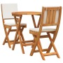 Juego de Bistro Plegable de 3 Piezas con Cojines de Madera Maciza de Acacia | Foro24.es | Tu tienda online para hogar, jardín y más Foro24.es