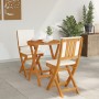 Juego de Bistro Plegable de 3 Piezas con Cojines de Madera Maciza de Acacia | Foro24.es | Tu tienda online para hogar, jardín y más Foro24.es