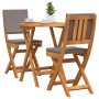 Conjunto Bistro Plegable de 3 Piezas con Cojines de Madera Maciza de Acacia | Foro24.es | Tu tienda online para hogar, jardín y más Foro24.es