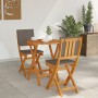 Conjunto Bistro Plegable de 3 Piezas con Cojines de Madera Maciza de Acacia | Foro24.es | Tu tienda online para hogar, jardín y más Foro24.es