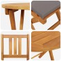 Conjunto Bistro Plegable de 3 Piezas con Cojines de Madera Maciza de Acacia | Foro24.es | Tu tienda online para hogar, jardín y más Foro24.es